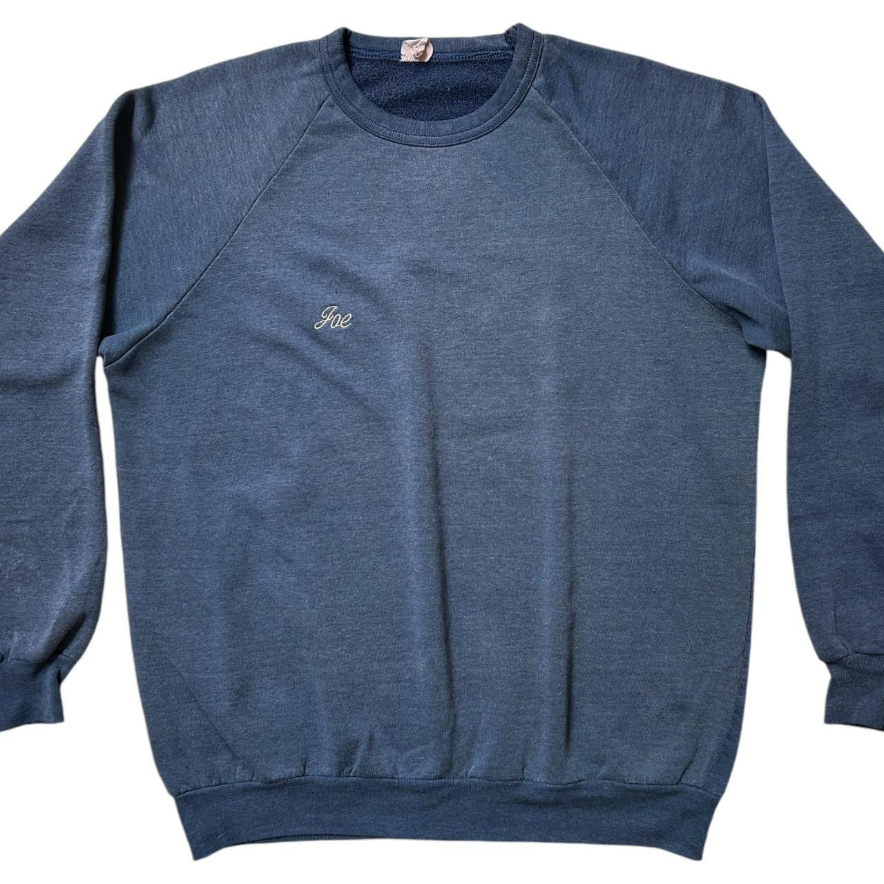 70s vintage faded "Joe" embroidered sweatshirt.