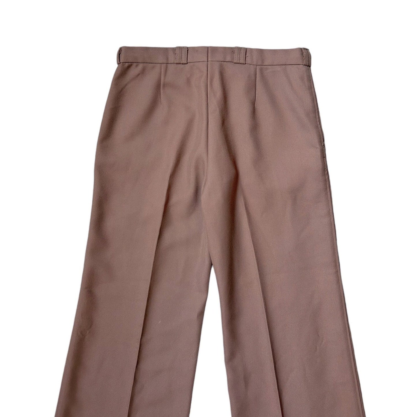 70s vintage flare pants mid rise leisure disco boho mod brown tan England.
