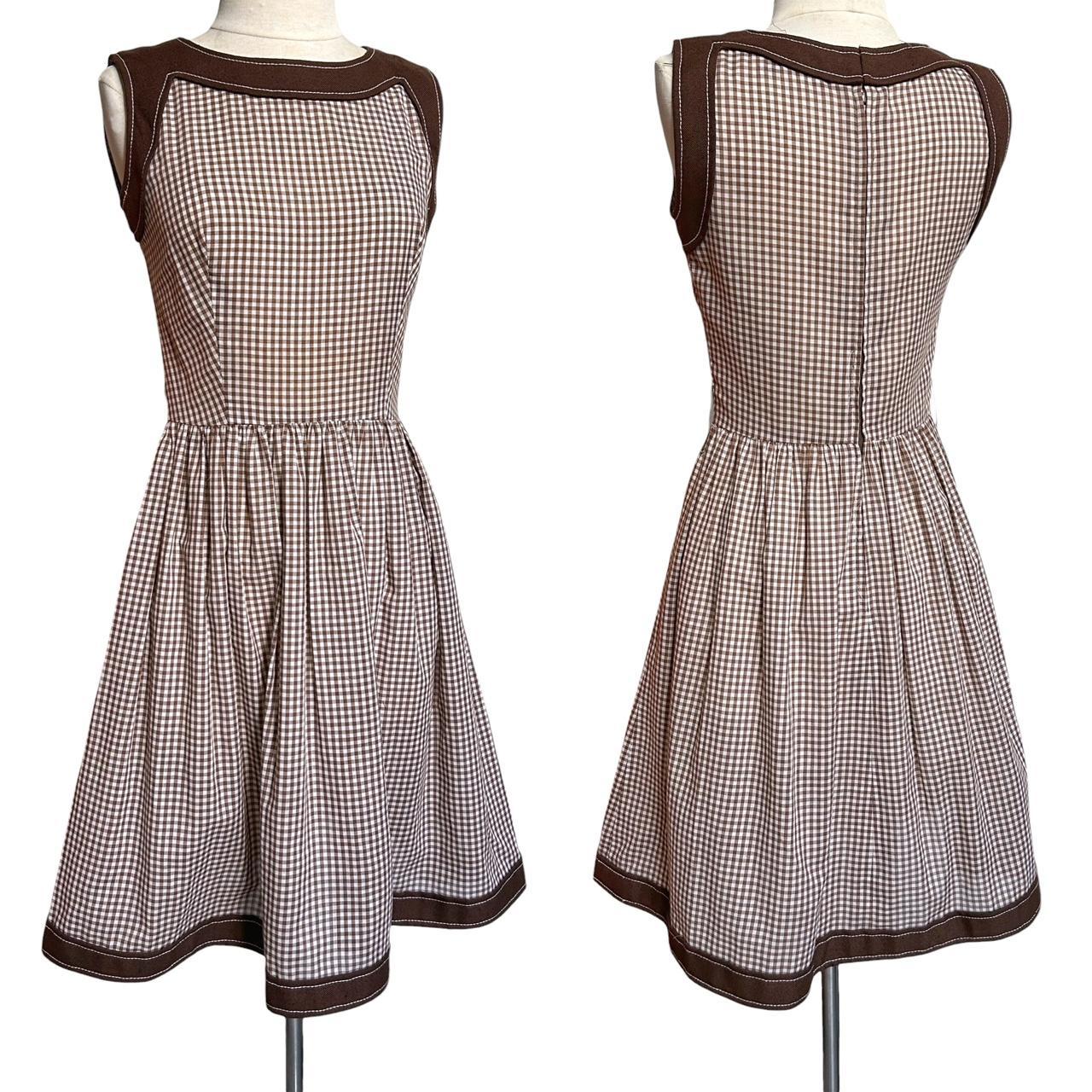 70s Vintage Malcolm Charles gingham dress