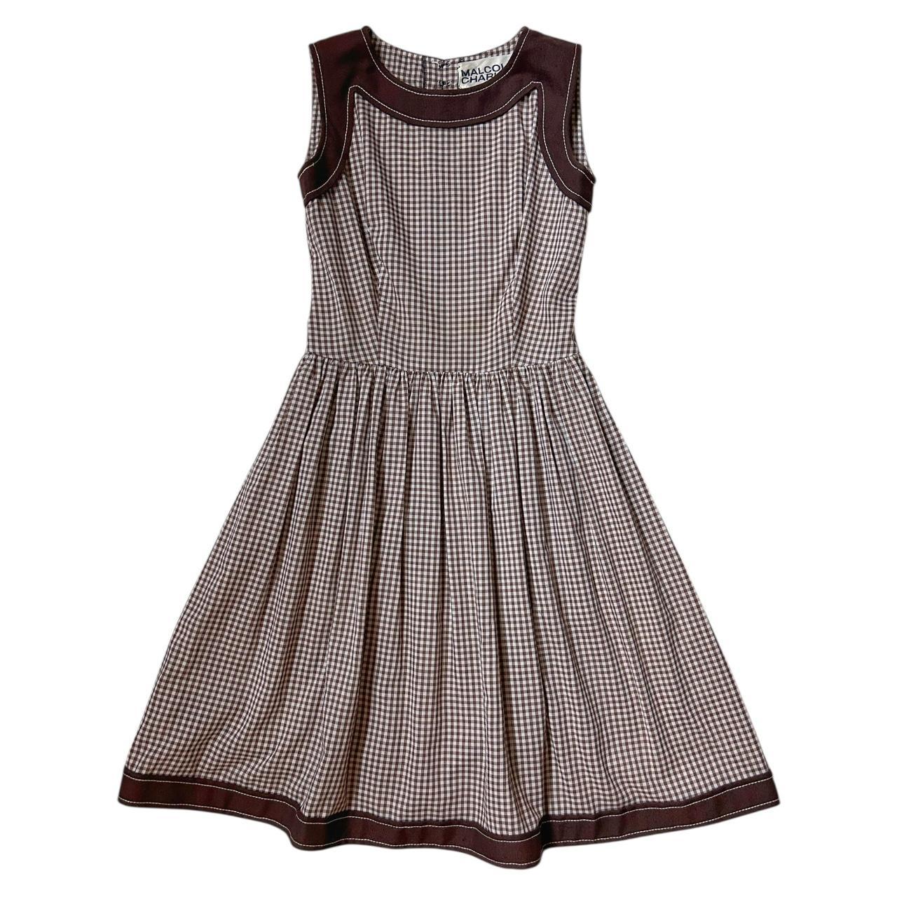 70s Vintage Malcolm Charles gingham dress