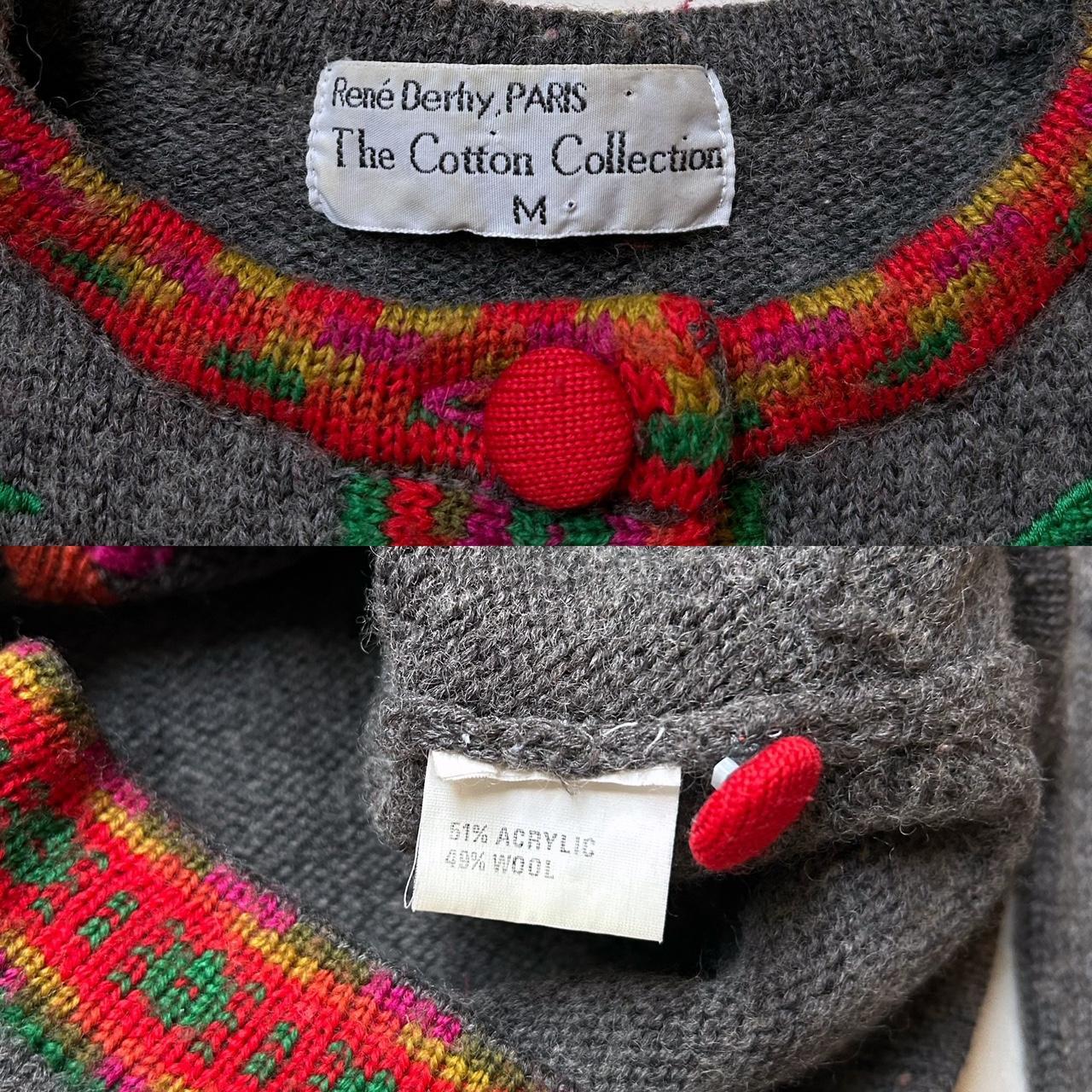 80s vintage Rene Derhy Paris Embroidered Bird Cardigan.