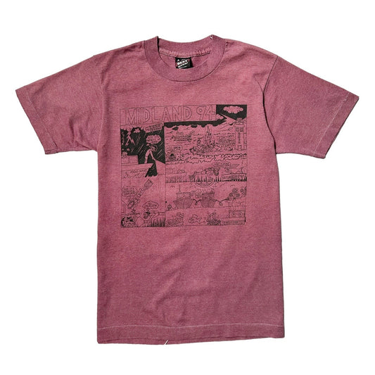 90s Vintage "Midland 94" Comic Strip T-shirt.