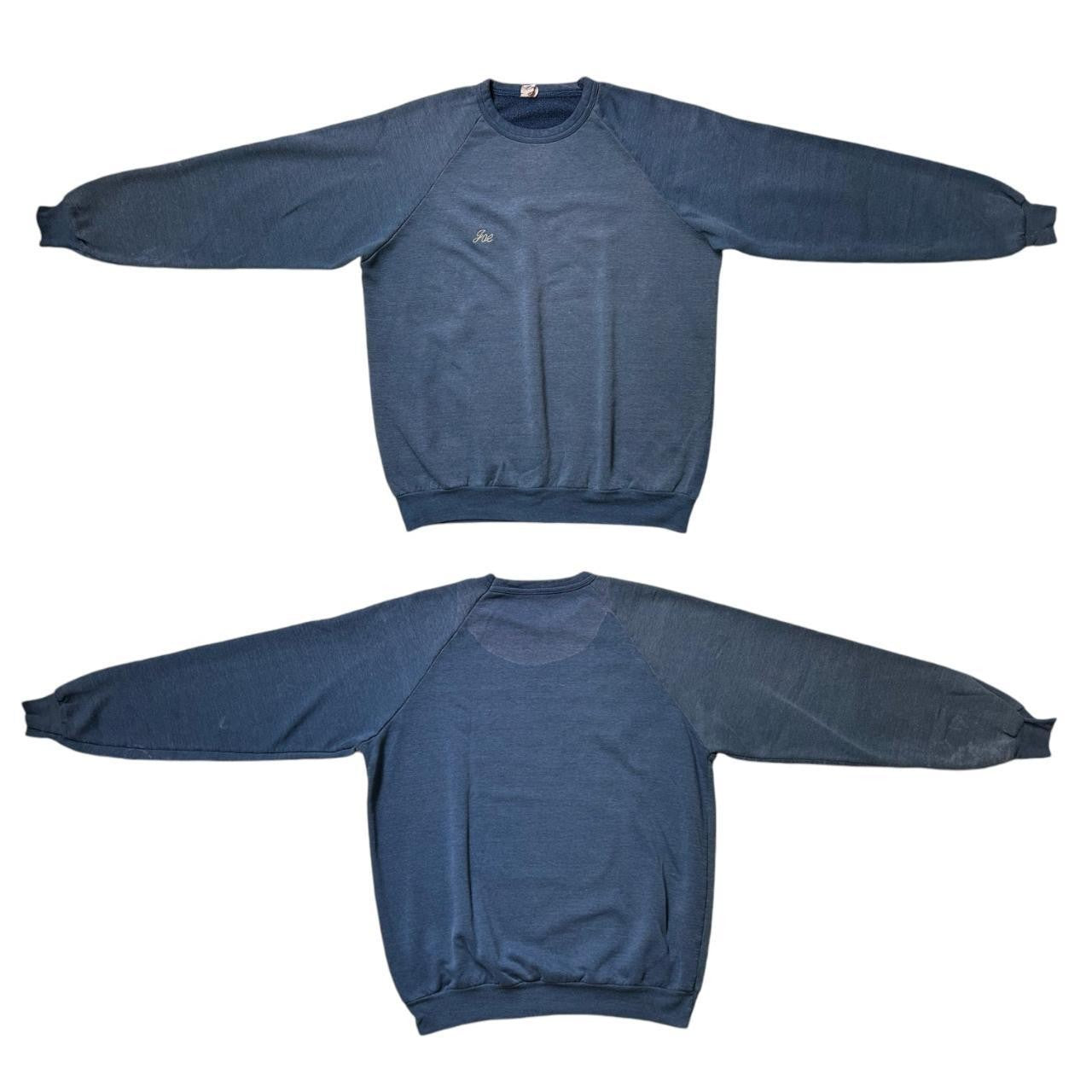 70s vintage faded "Joe" embroidered sweatshirt.