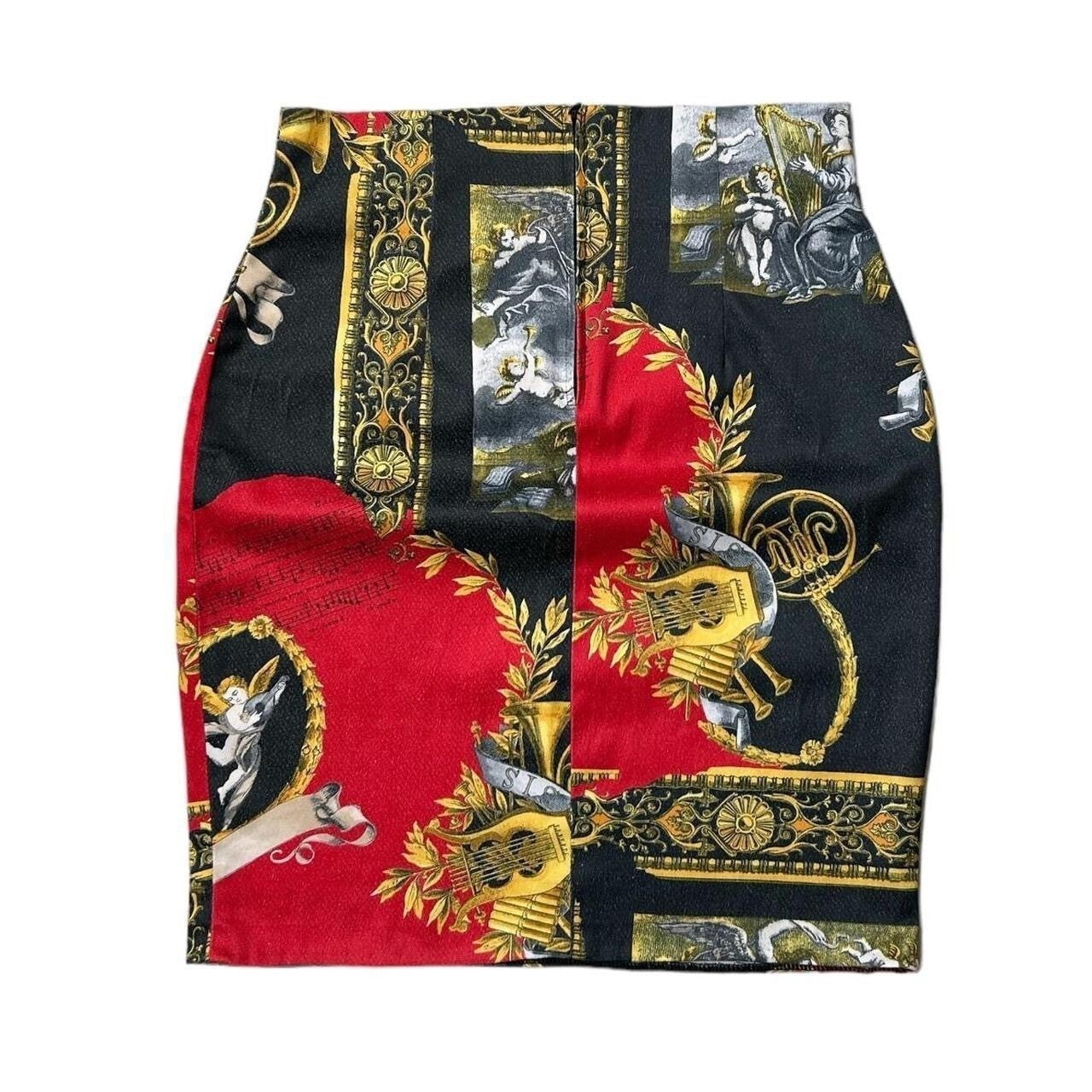 90s Y2K Vintage Cherub Novelty Print Skirt.