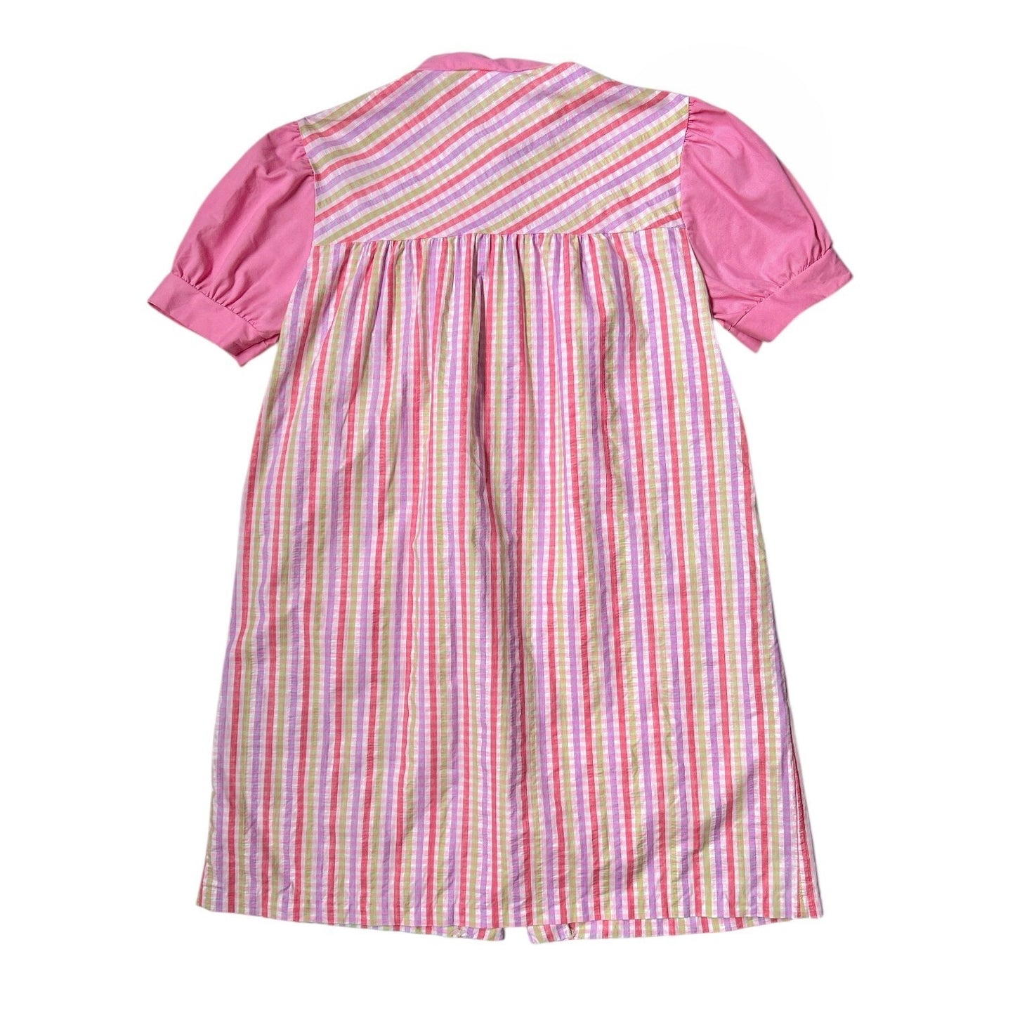 60s 70s Vintage Puff Sleeve Mini Tent Dress.
