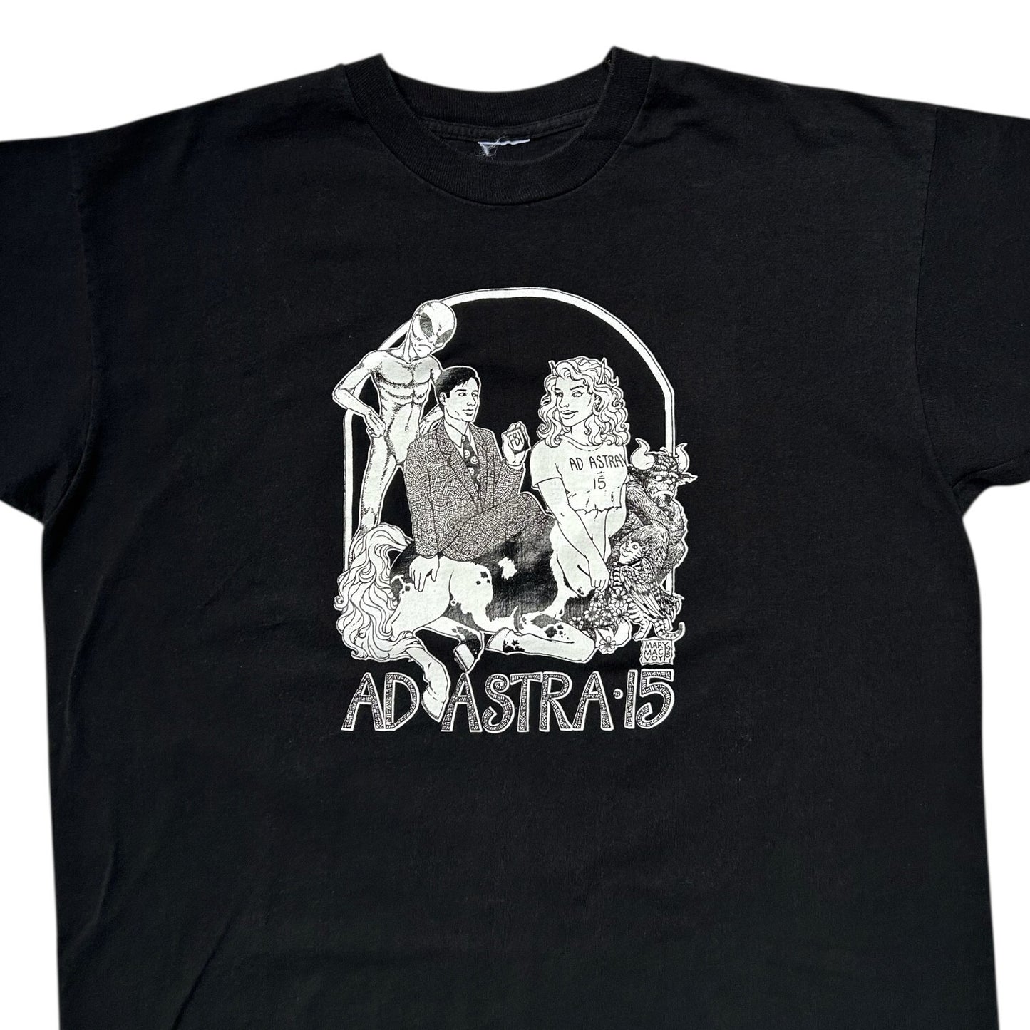 90s Vintage Ad Astra 15 Sci Fi Convention T-shirt.