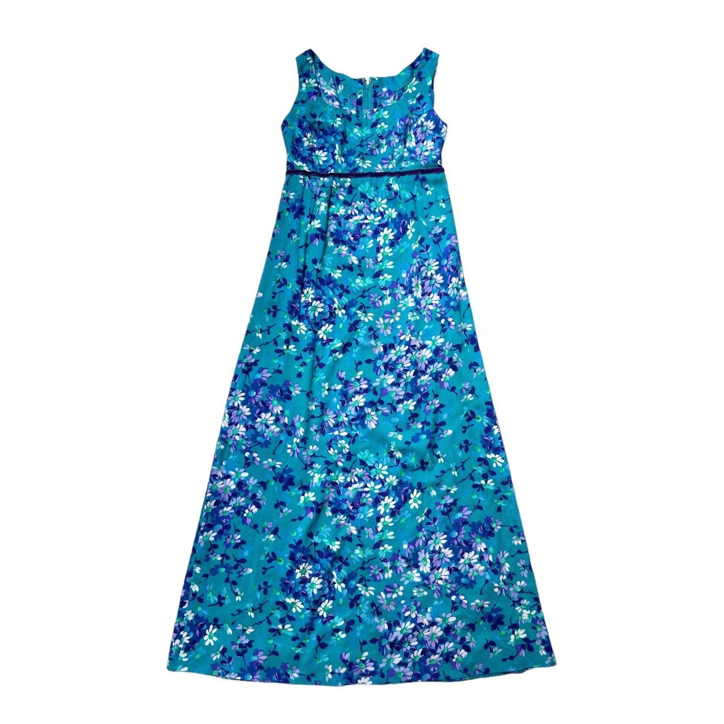 70s Vintage Hawaiian Empire Waist Daisy Dress.