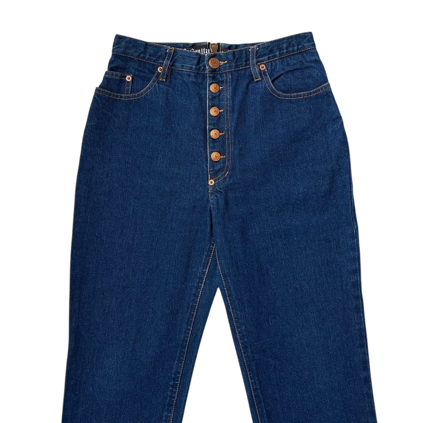 90s Vintage Gaultier Highwaisted Back Zipper Modson Jeans.