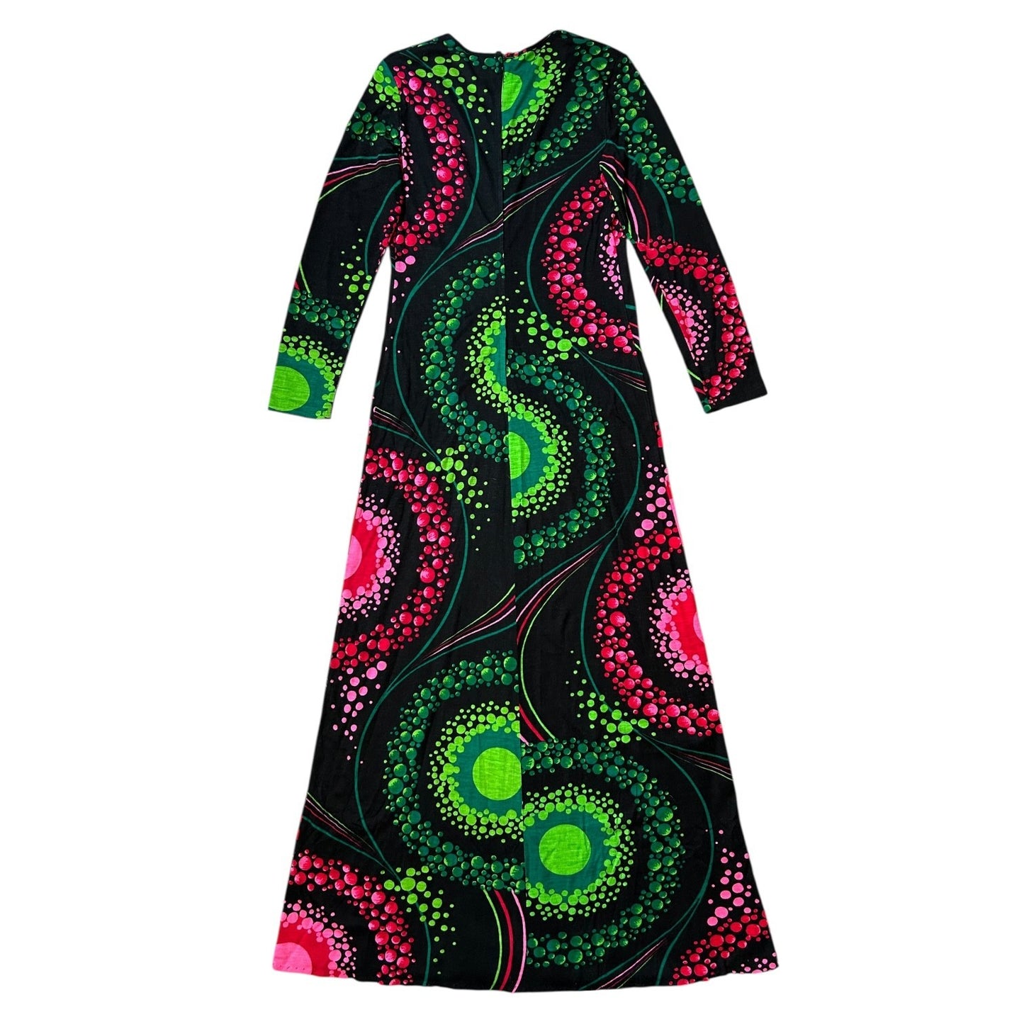 70s vintage psychedelic space print maxi dress.