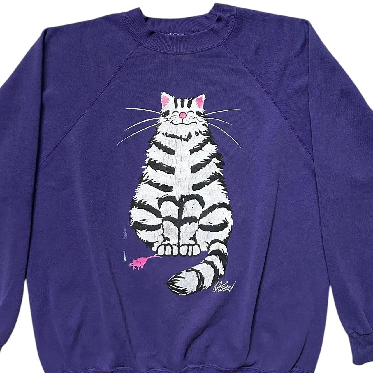 90s Vintage Oldland Cat Comic Sweatshirt.