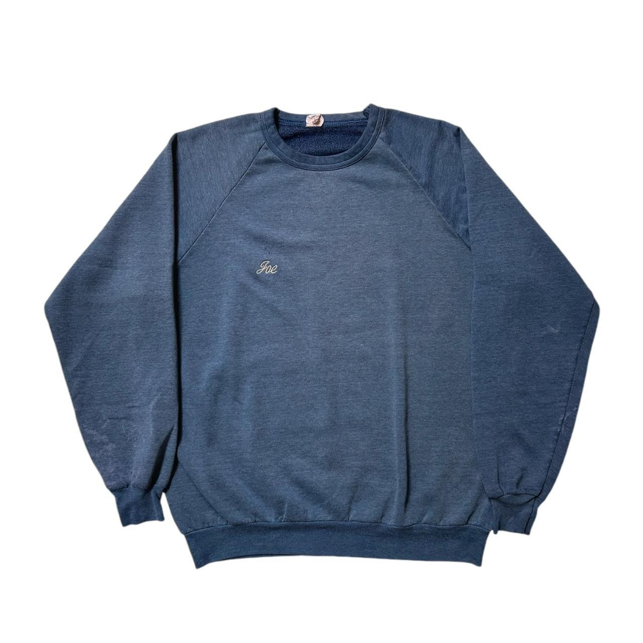 70s vintage faded "Joe" embroidered sweatshirt.
