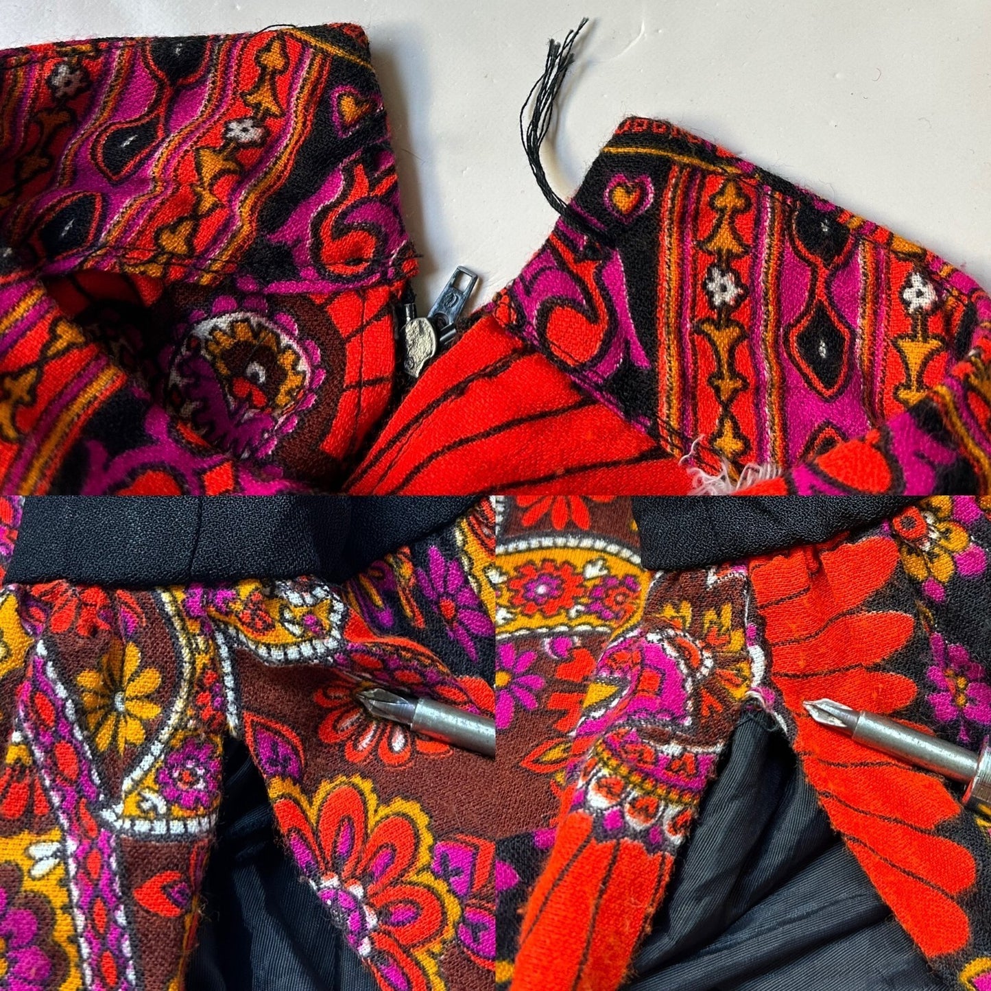 70s vintage psychedelic tunic top.