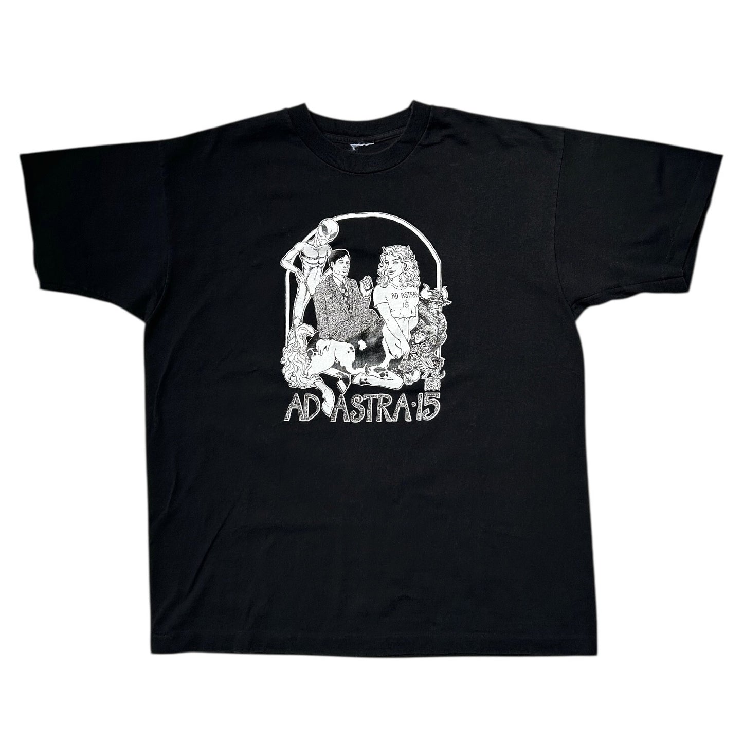 90s Vintage Ad Astra 15 Sci Fi Convention T-shirt.