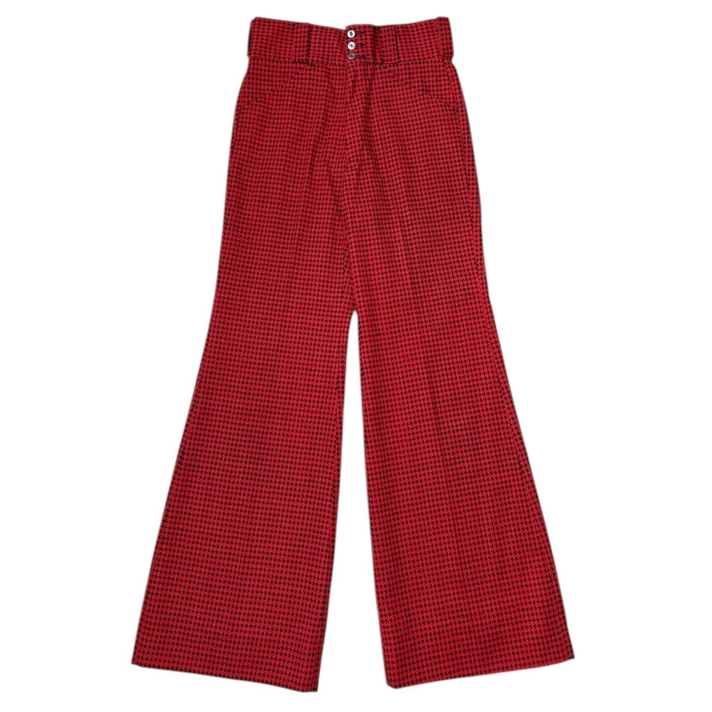 70s vintage highwaisted flare houndstooth trousers.