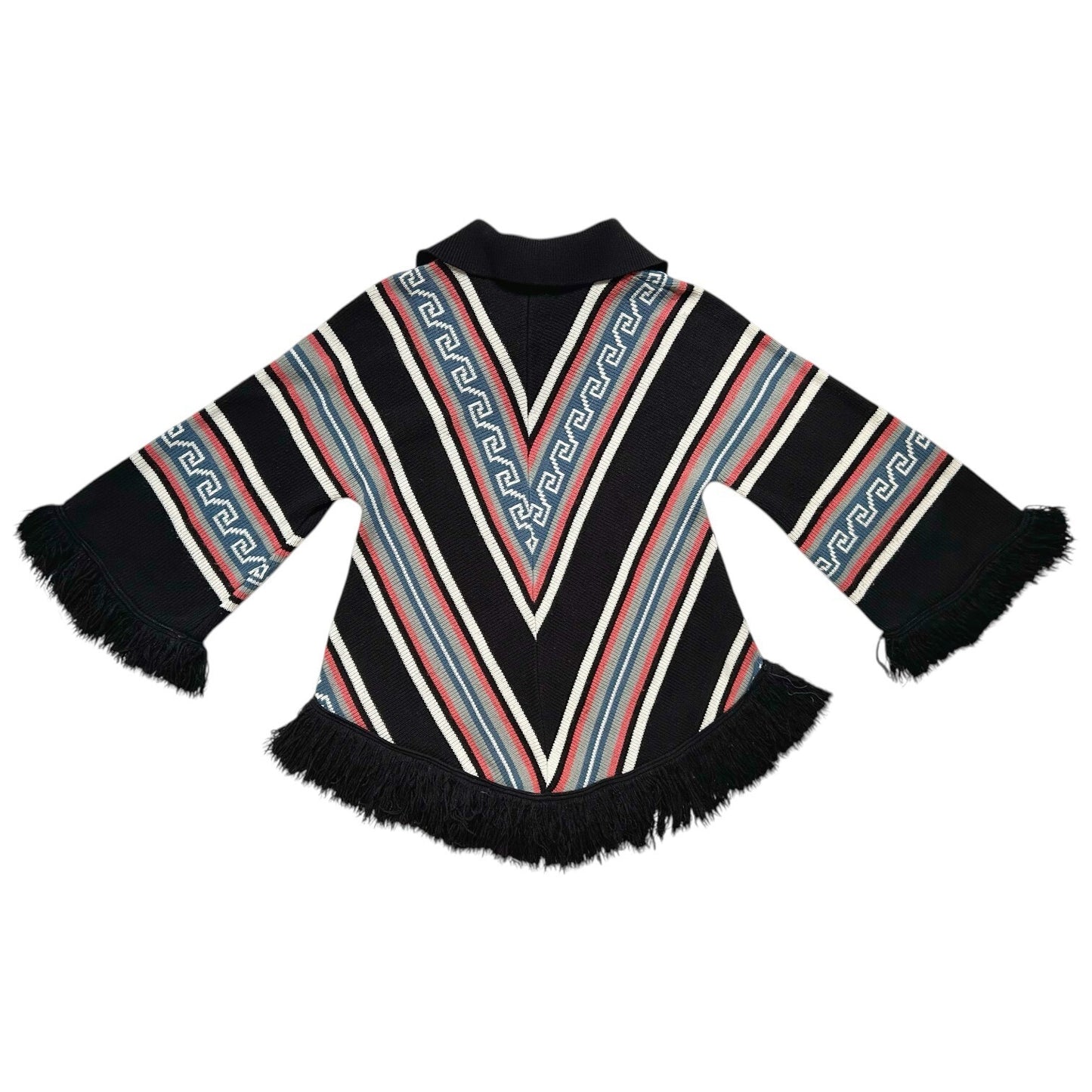 70s vintage bell sleeve hippy fringe sweater.