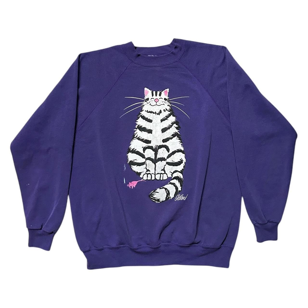 90s Vintage Oldland Cat Comic Sweatshirt.