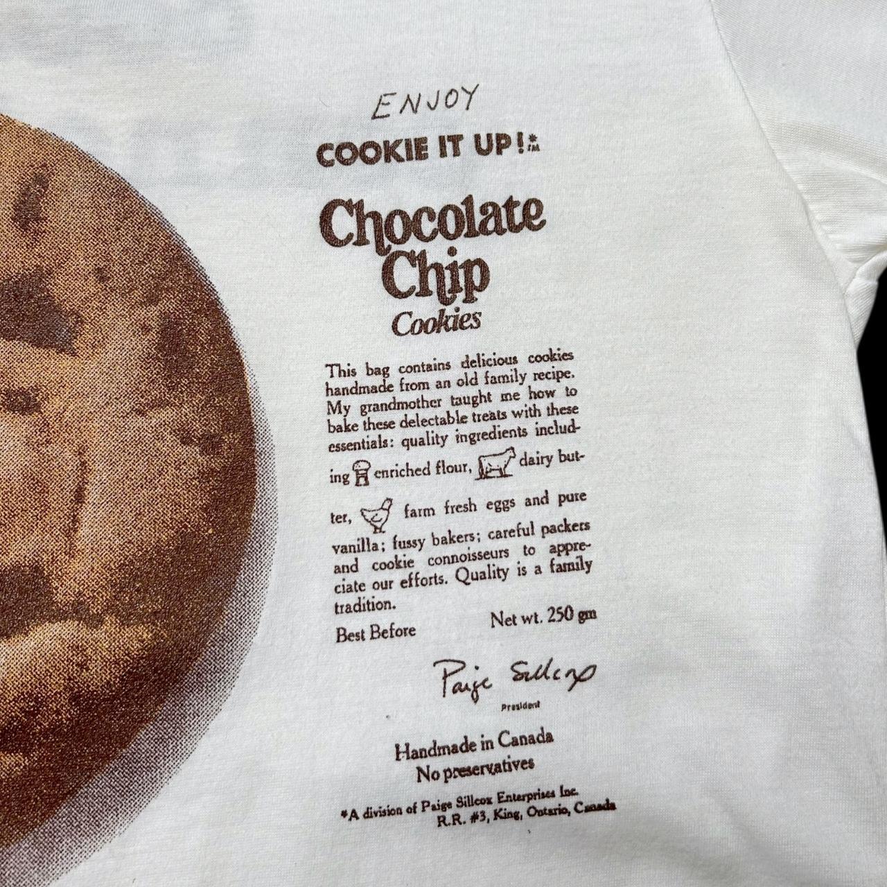 80s vintage chocolate chip cookie t-shirt