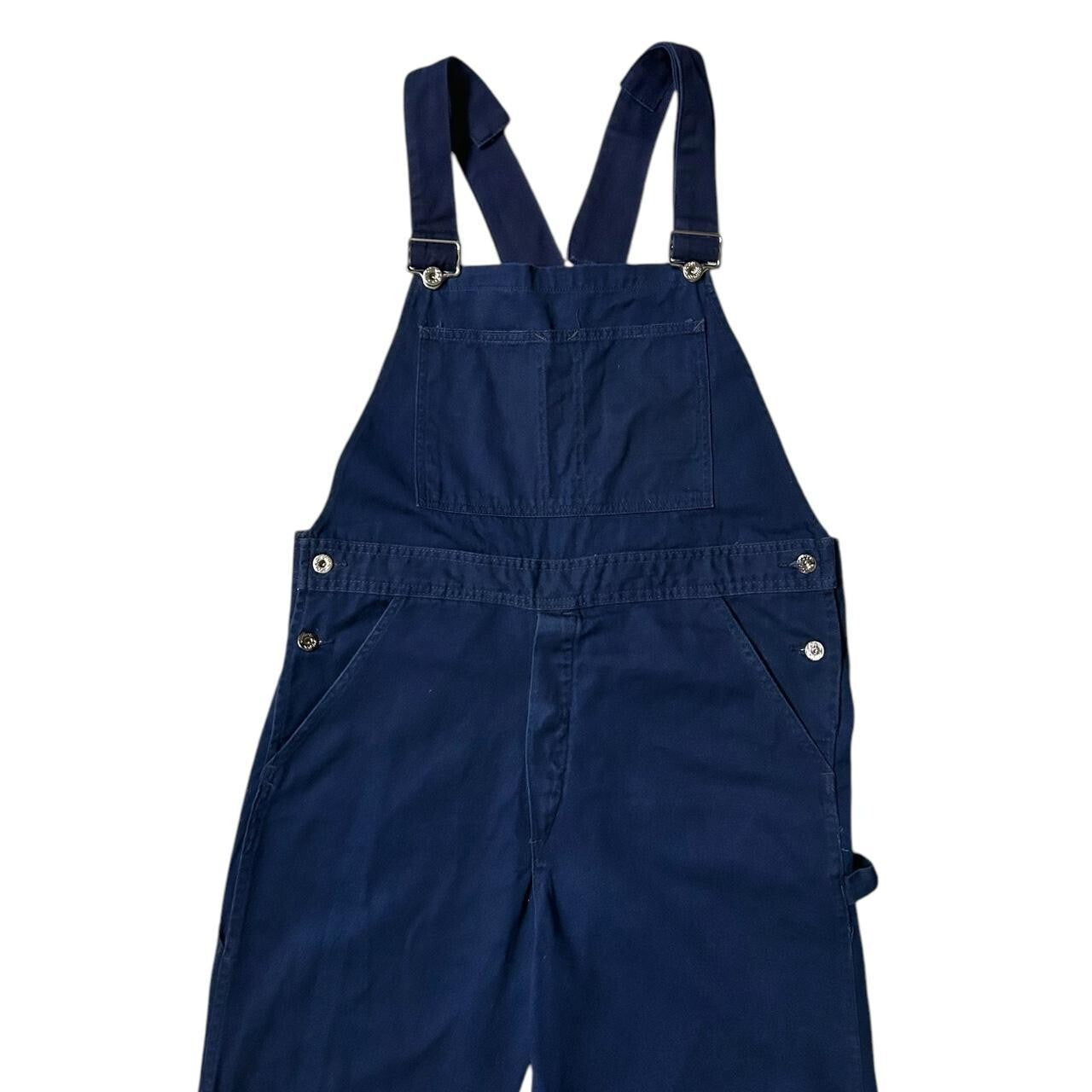70s vintage navy utility overalls by Anchor Textiles.