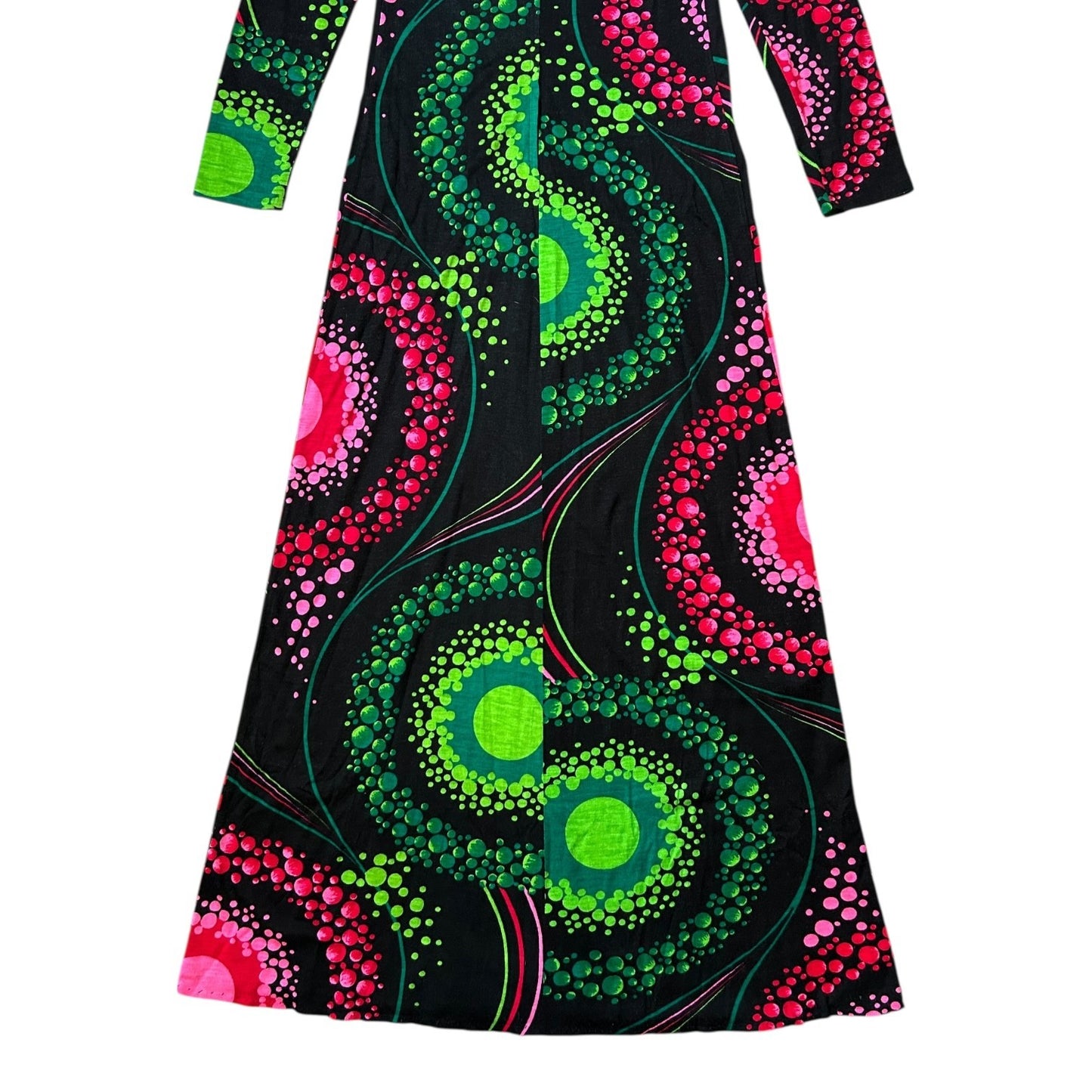 70s vintage psychedelic space print maxi dress.