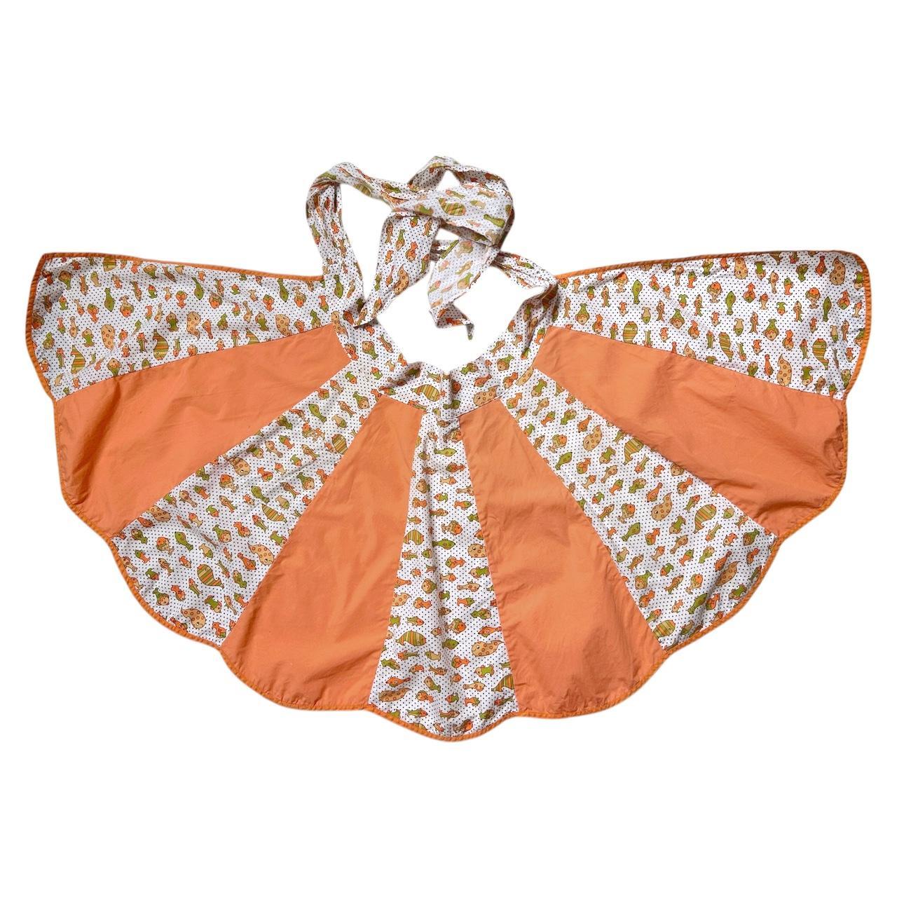 70s vintage fish novelty print apron.