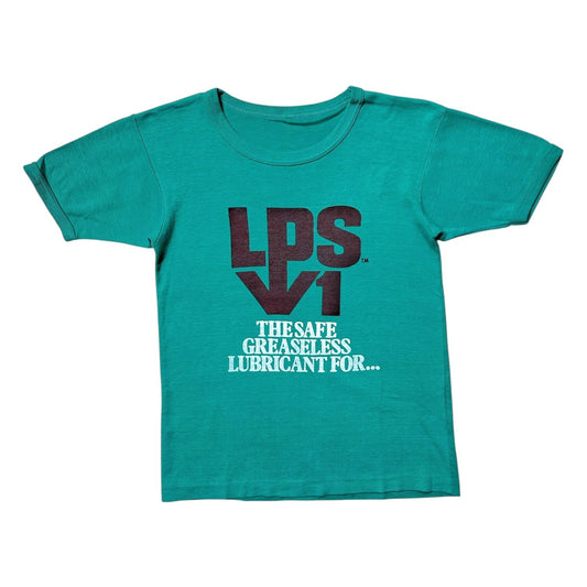 70s vintage LPS Greaseless Lubricant T-shirt.