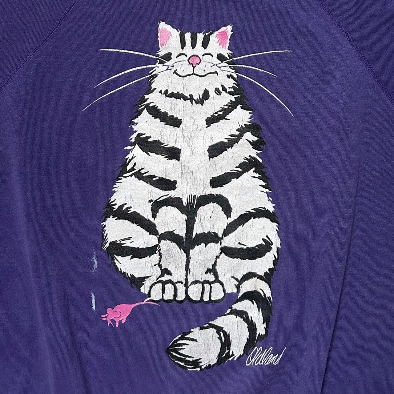 90s Vintage Oldland Cat Comic Sweatshirt.