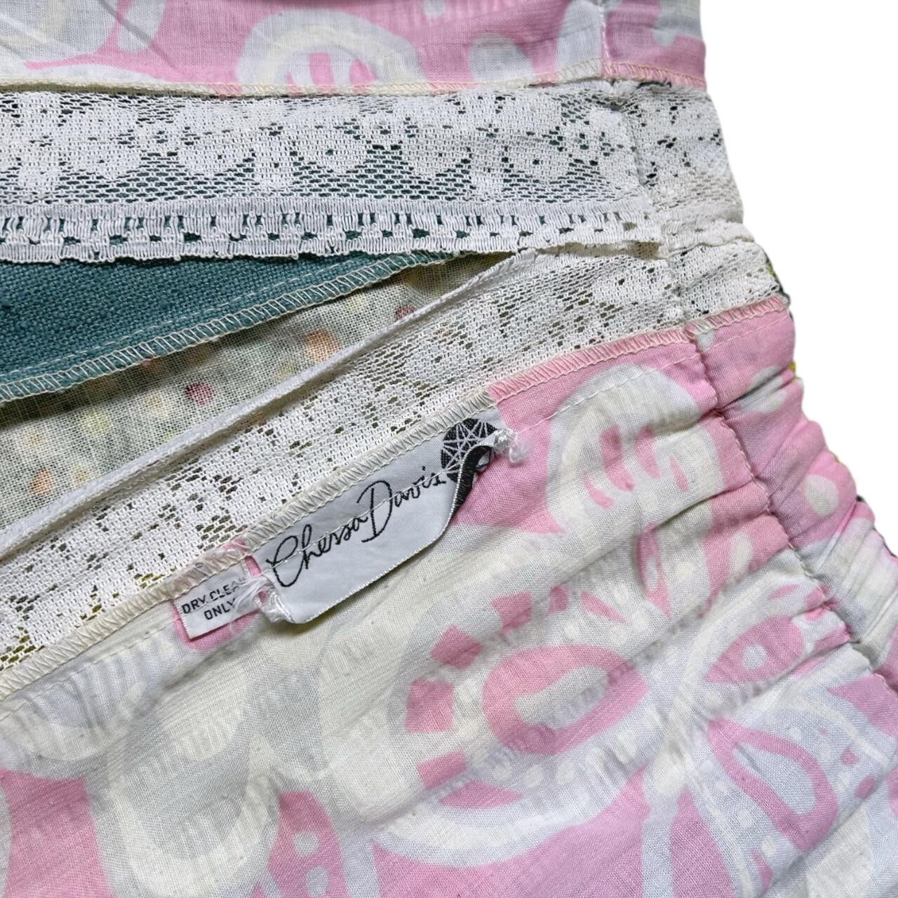 70s Vintage Patchwork Chessa Davis Skirt.