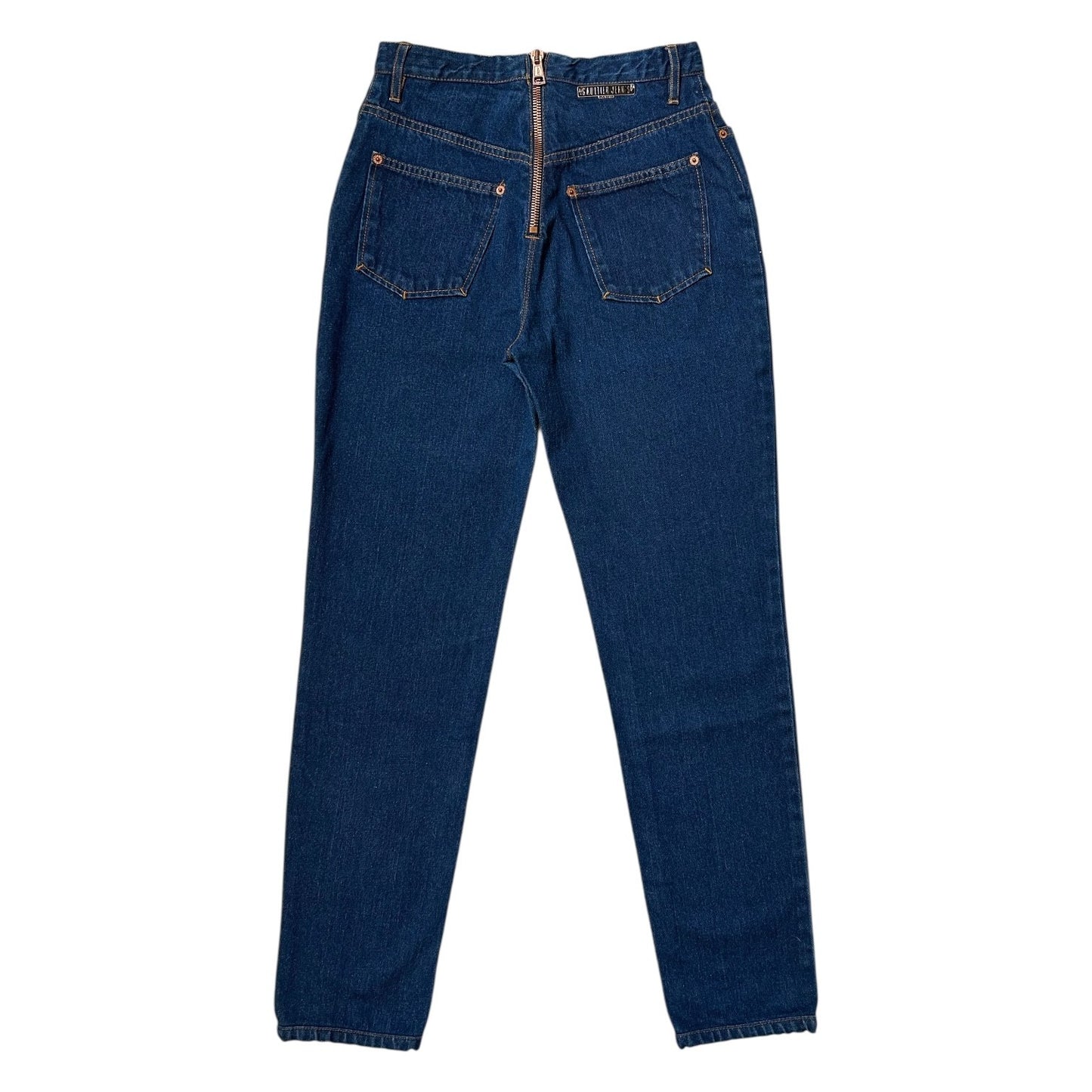 90s Vintage Gaultier Highwaisted Back Zipper Modson Jeans.