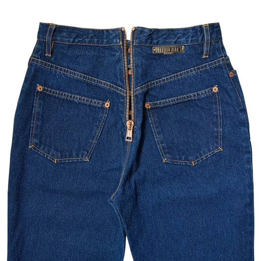 90s Vintage Gaultier Highwaisted Back Zipper Modson Jeans.