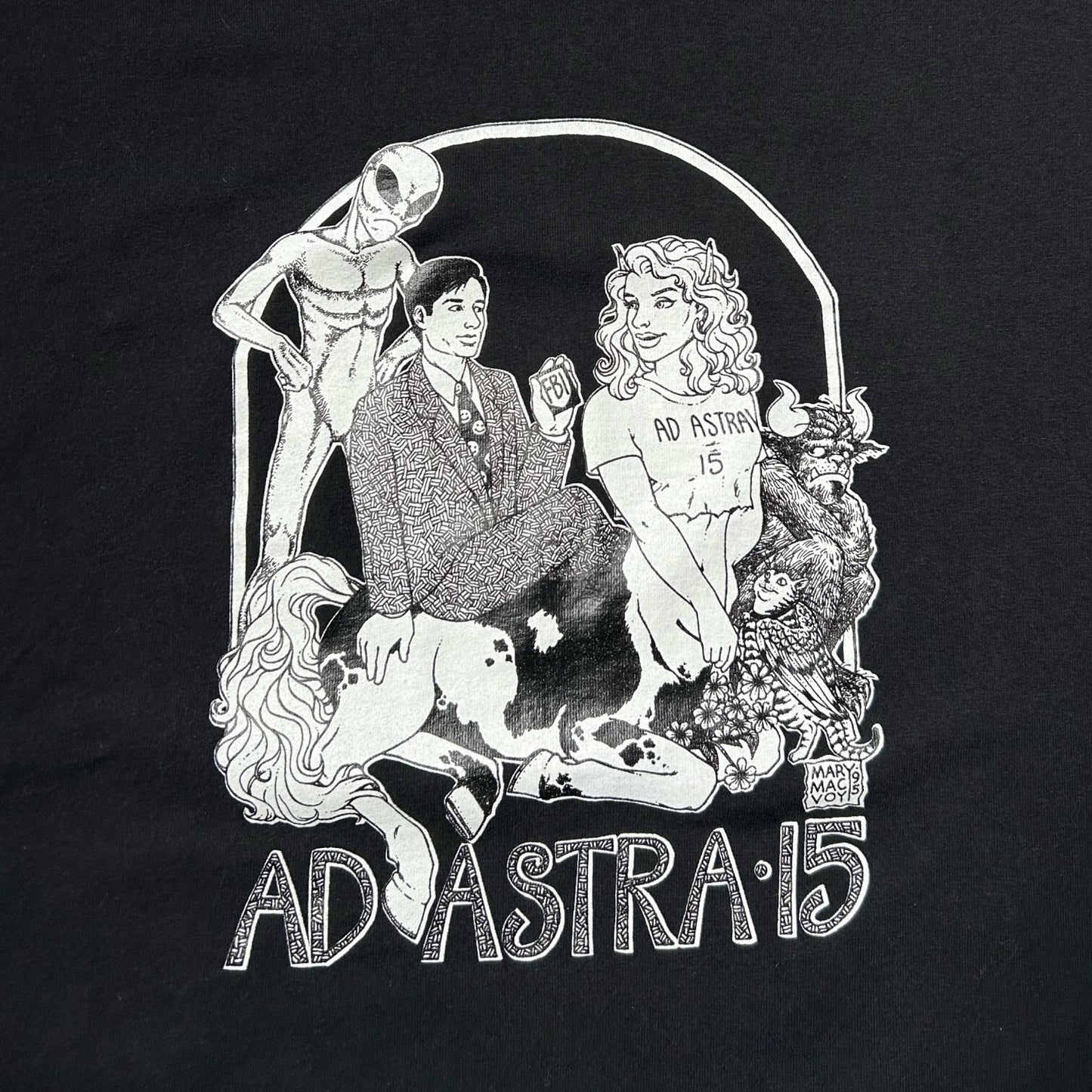90s Vintage Ad Astra 15 Sci Fi Convention T-shirt.