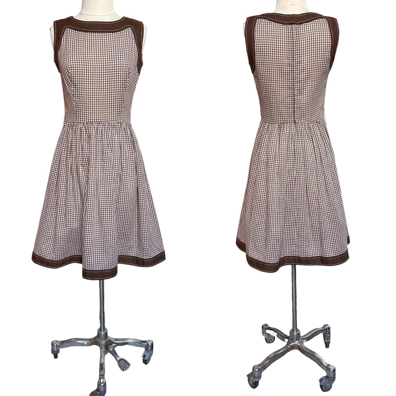 70s Vintage Malcolm Charles gingham dress
