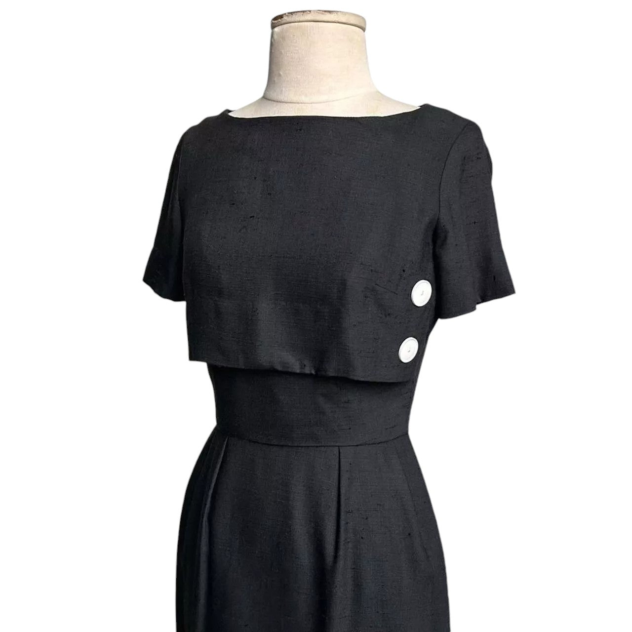 50s Vintage Mr Mort Nautical Button Dress